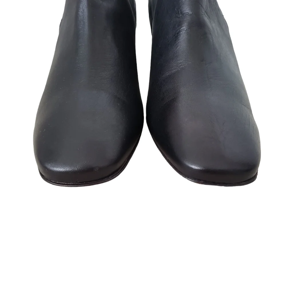 AMALFI by Rangoni Leather Square Toe Heeled Chelsea Boots Narrow Fit - Picture 8 of 16